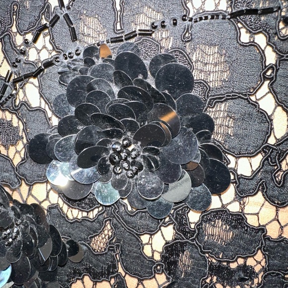 NWT MICHAEL KORS COLLECTION Beaded one shoulder party dress black AUTHENTIC NEW - Picture 4 of 16